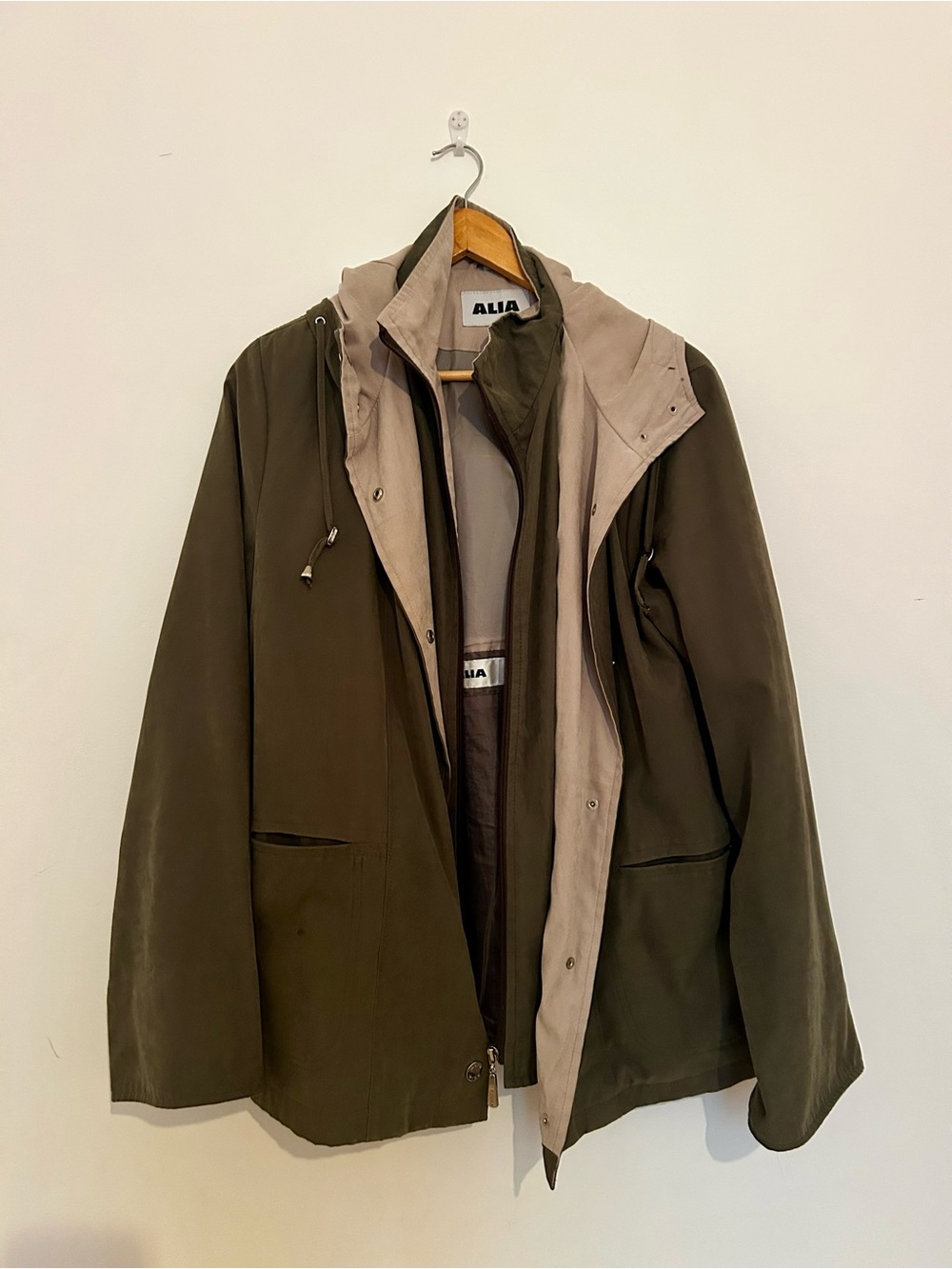 ALIA Olive Green Hooded Jacket